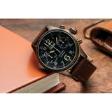 Time Concepts Szanto Desert Chronograph Brown Leather Wrist Watch SZ4552