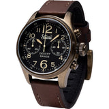 Time Concepts Szanto Desert Chronograph Brown Leather Wrist Watch SZ4552