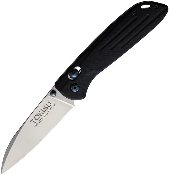 Tokisu Rapid Lock Black G10 Folding 8Cr13MoV Folding CPM-20CV Pocket Knife 18656