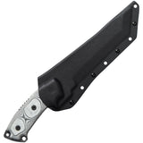 TOPS 12.75" Steel Eagle Fixed BLK Tanto Sawback Blade Micarta Handle Knife 107D