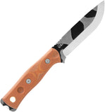 TOPS Fieldcraft BOB Hunter Tan Micarta 1095HC Fixed Blade Knife BROS01CAMO
