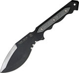 TOPS Cuma Tak Ri Tactical Kukri Fixed Part Serrated Blade Black Knife CUMATAKRI