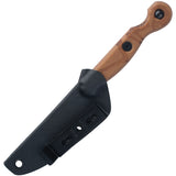 TOPS El Pionero Tan Canvas Micarta 1095 Fixed Blade Knife w/ Sheath ELPO01