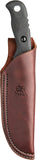 TOPS TEX Creek Black Micarta 1095HC Steel Fixed Blade Knife TEX402