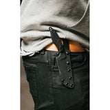 TOPS Unzipper Black G10 1095HC Wharncliffe Fixed Blade Knife w/ Sheath OPEN BOX