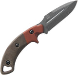TOPS Viking Tactics Crusader Micarta 1095HC Steel Fixed Blade Knife VTAC06