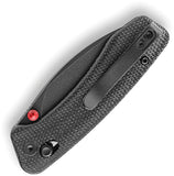 TRIVISA Koala Crossbar Lock Black Micarta Folding N690 Pocket Knife JM02BMN