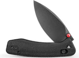 TRIVISA Koala Crossbar Lock Black Micarta Folding N690 Pocket Knife JM02BMN