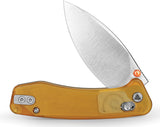 TRIVISA Koala Crossbar Lock Yellow Ultem Folding N690 Pocket Knife JM02YPN