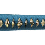 United Cutlery Shikoto Teal Wakizashi Blue Cord Wrapped Carbon Steel Katana 3238