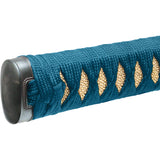 United Cutlery Shikoto Teal Wakizashi Blue Cord Wrapped Carbon Steel Katana 3238