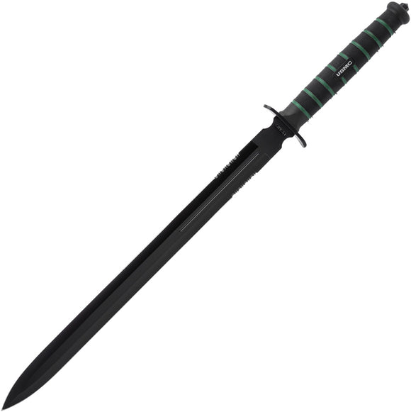 United Cutlery USMC Blackout Black & Green AUS-6 Steel Sword 3504