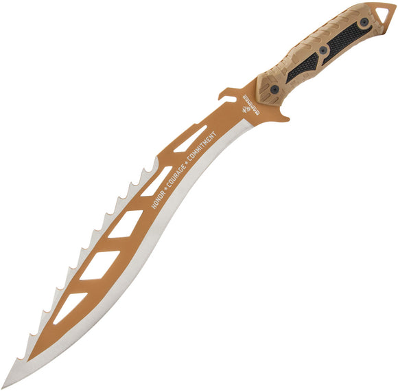 United Cutlery USMC Desert Ops Sawback ABS Stainless Fixed Blade Kukri 3506