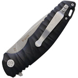 Ultra-X Ripple Linerlock Black G10 Folding D2 Steel Pocket Knife HK214H
