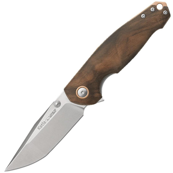 Viper Katla Linerlock Walnut Wood Folding Bohler M390 Pocket Knife 5985NO