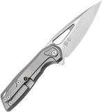 Vanguard StarRunner Framelock Gray Titanium Folding Satin M390 Pocket Knife G030