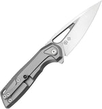 Vanguard StarRunner Framelock Gray Titanium Folding M390 Pocket Knife G032