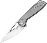 Vanguard StarRunner Framelock Gray Titanium Folding M390 Pocket Knife G032