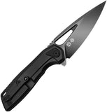 Vanguard StarRunner Framelock Black Titanium Folding M390 Pocket Knife G033