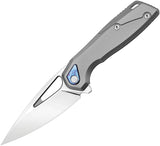 Vanguard StarRunner Framelock Gray Titanium & Timascus Folding M390 Pocket Knife G034