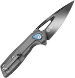 Vanguard StarRunner Framelock Dark Gray Titanium & Timascus Folding M390 Pocket Knife G035