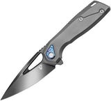 Vanguard StarRunner Framelock Dark Gray Titanium & Timascus Folding M390 Pocket Knife G035