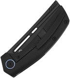 Vanguard Nakiri Framelock Black Titanium & Timascus Folding DLC M390 Knife G037