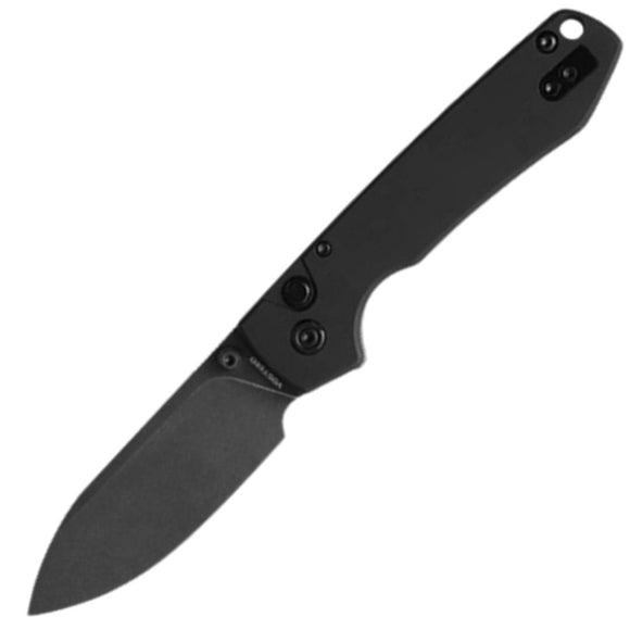 Vosteed Raccoon Button Lock Black Aluminum Folding Nitro-V Pocket Knife A0415