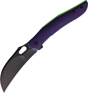 Vosteed Griffin Linerlock Purple & Green G10 Folding 14C28N Pocket Knife A1103