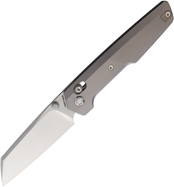 Vosteed Dachshund Crossbar Lock Gray Titanium Folding Bohler M390 Knife A1202
