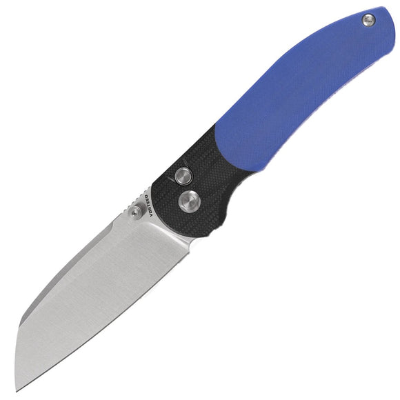 Vosteed Thornton Trek Lock Blue & Black G10 Folding 14C28N Pocket Knife A1702