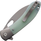 Vosteed Nightshade Linerlock Jade G10 & Titanium Folding Elmax Knife NSK003