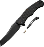 Viking Tactics RekkeR Framelock Blk Titanium Folding CPM-20CV Pocket Knife ACG1