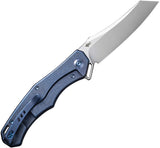 Viking Tactics RekkeR Framelock Blue Titanium Folding CPM-20CV Pocket Knife ACG4