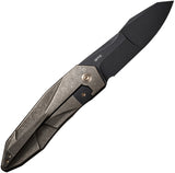 We Knife Solid Framelock Bronze Titanium Folding CPM-20CV Pocket Knife 220283