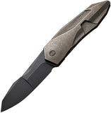 We Knife Solid Framelock Bronze Titanium Folding CPM-20CV Pocket Knife 220283