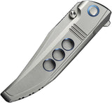 We Knife Ezinta Framelock Polished Bead Blasted Titanium Folding Bohler M390 Knife 220412