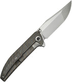 We Knife Ezinta Framelock Tiger Stripe Titanium Folding Bohler M390 Pocket Knife 220414