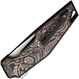 We Knife OAO (One and Only) Titanium & Copper Foil Folding CPM-20CV Knife 230012