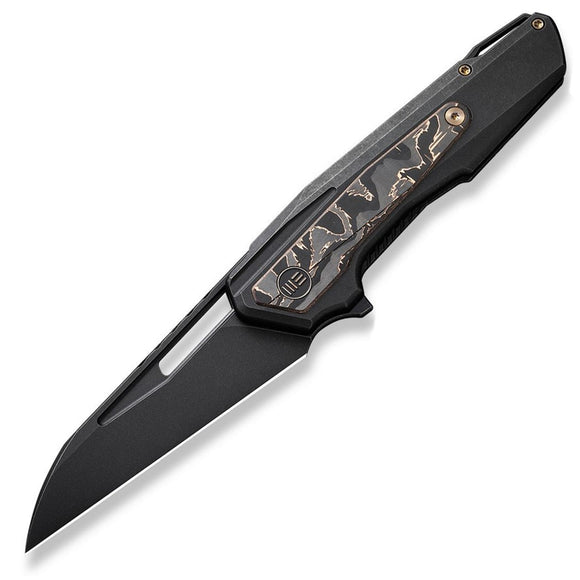 We Knife Falcaria Framelock Titanium & Copper Foil Carbon Fiber Folding 20CV Knife 23012B2