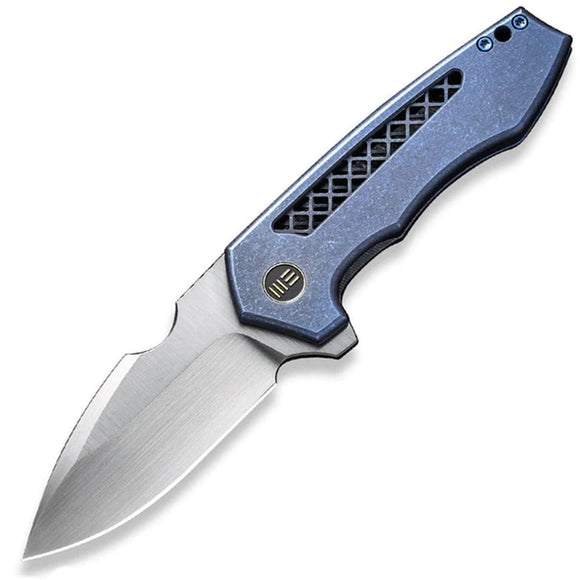 We Knife Harpen Framelock Blue 6AL4V Titanium Folding 20CV Pocket Knife 230192