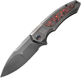 We Knife Hyperactive Framelock Titanium & Lava CF Folding Vanax Knife 230302