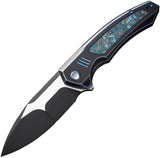 We Knife Hyperactive Framelock Titanium & Arctic CF Folding Vanax Knife 230303