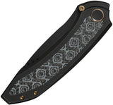 We Knife Winsome Framelock Titanium & Gray G10 Carbon Fiber Folding M390 Knife 230921