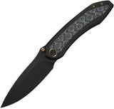 We Knife Winsome Framelock Titanium & Gray G10 Carbon Fiber Folding M390 Knife 230921
