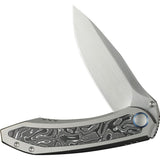 We Knife Winsome Framelock Titanium & Aluminum Foil Carbon Fiber Folding M390 Knife 230922