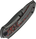 We Knife Winsome Framelock Titanium & Lava Flow Carbon Fiber Folding M390 Knife 230924