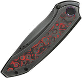 We Knife Winsome Framelock Titanium & Lava Flow Carbon Fiber Folding M390 Knife 230924