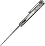 We Knife Winsome Framelock Gray Titanium & Timascus Folding Damasteel Knife 23092DS1