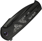 We Knife Sylox Button Lock Titanium & Aluminum Foil Carbon Fiber Folding M390 Knife 240271